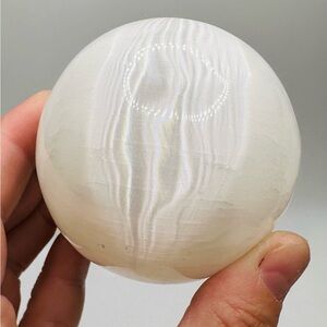 Large Selenite Sphere with Stand - 278 Grams